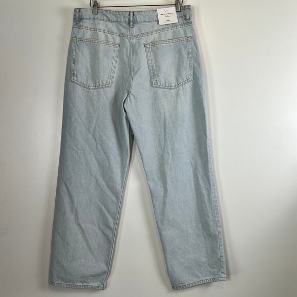 NWT Women's Zara Relaxed Fit Slim Leg Mid Rise Size 10 Jeans - Picture 4 of 16